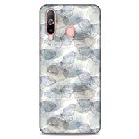 Samsung Galaxy A60 Kılıf Kelebek Etkisi (29) Arka Koruma Kılıfı Kırmızı Yeşil