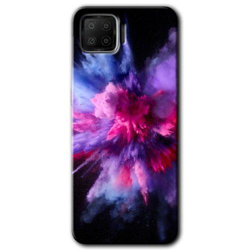 OPPO Oppo A73 Kılıf HD Desen Baskılı Arka Kapak - Color Splash Purple