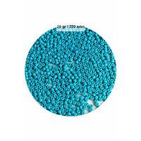 Turquaz Mavi Renk 4 mm Yaklaşık 220 adet/20 gram Cam Boncuk Oya Yazma Bileklik ve Kolye