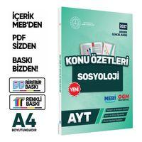 2027 YKS-AYT MEBİ-OGM Sosyoloji Pratik Konu Özet Kitabı RENKLİ A4 Boyut Görsel Destekli BASKI ÜCRETİ