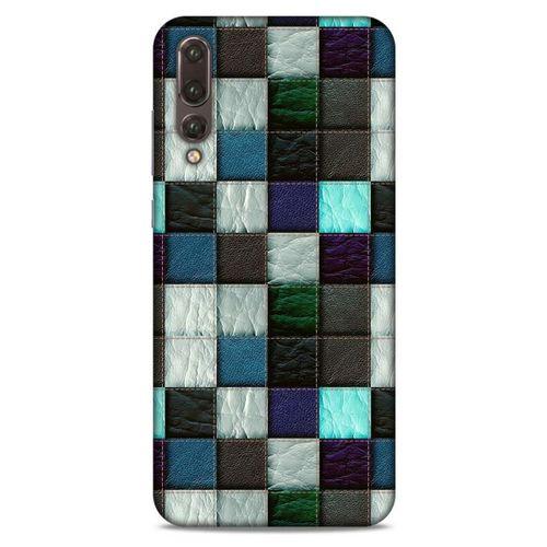 Huawei P20 Pro Kılıf Patchwork (46) Core Armor Kılıf Gri Cam Göbeği