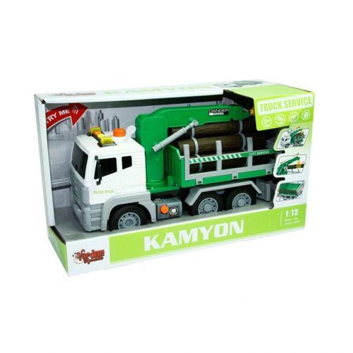 Eğitici Oyuncak WY821A WY840A 1 12 SÜRTMELİ SESLİ IŞIKLI SERVİS KAMYONU