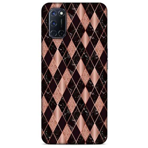 Mermer Desenli (25) Tema Antişok Kapak Rose Gold Oppo A72 Kılıf