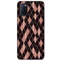 Mermer Desenli (25) Tema Antişok Kapak Rose Gold Oppo A72 Kılıf