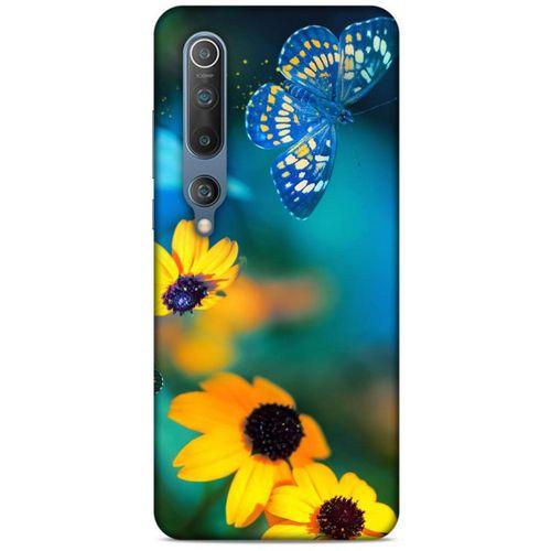 Lopard Xiaomi Mi 10 Uyumlu Kılıf Bahar (50) Shockproof Kılıf Kelebek Çiçek