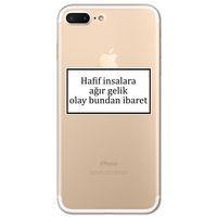 Iphone 7 Plus Kılıf HD Yazı Baskılı Silikon Arka Kapak - Yazı 2