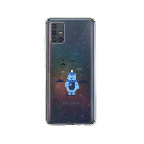 Samsung A71 İncinmişsin Dedi Desenli Premium Şeffaf Silikon Kılıf