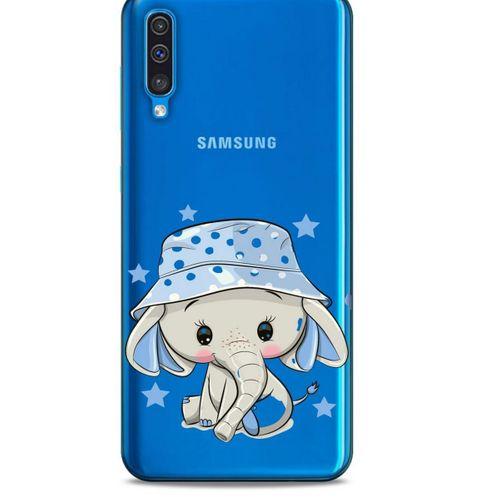 Zoologix (46) Samsung Galaxy A50 Şeffaf Kılıf Silikon Desenli