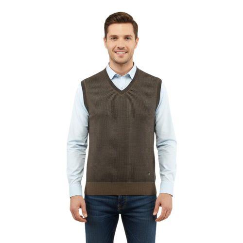 Erkek V Yaka Süveter Çelik Örgü Regular Kalıp 5208H BGL-ST04960