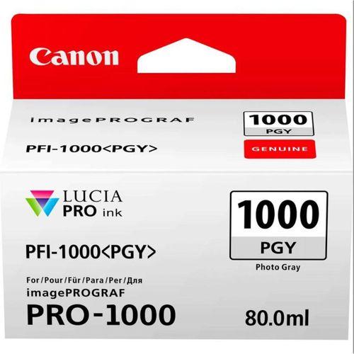 PlotterSarf® Canon PFI-1000 PGY (Photo Gray) Fotoğraf Gri A2 Yazıcı Orijinal Mürekkep Kartuş 80 ml. (0553C001)