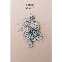 Oya Abiye Bileklik Kolye Pleksi Metalik Plastik Pul Gümüş Renk 8 gram 35 adet - BNC501