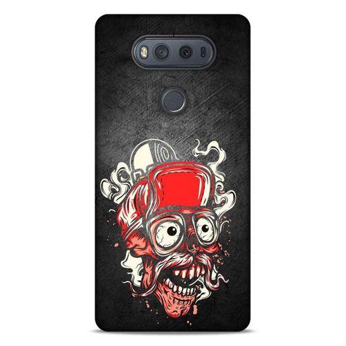 Lopard LG K61 Uyumlu Kılıf Tattoo's (5) Koruma Kabı Kırmızı Siyah