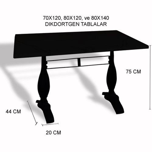 Dockers Çipa 3011 Döküm Ayak Masa 80x140 cm - (Werzalit, Wermodin ve Allzalit Tabla) - Redwood