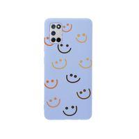 Oppo A72 Smile Premium Silikonlu Lila Telefon Kılıfı