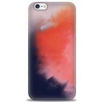 iPhone 6 Plus Kılıf HD Baskılı Kılıf - Sisli Turuncu + Tam Ekran Koruyucu