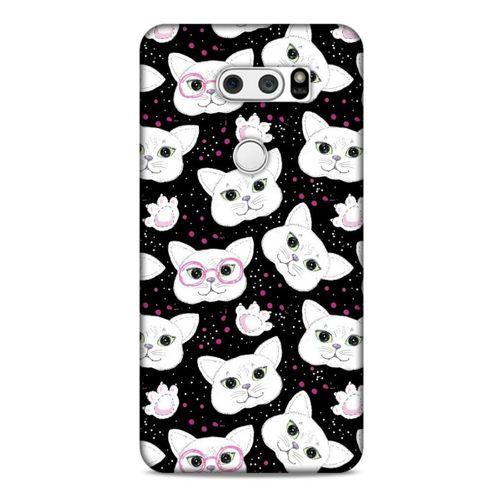 Lopard LG K40S Uyumlu Kılıf Kediler (30) Silicone Case Patiler
