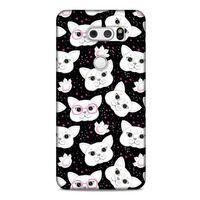 Lopard LG K40S Uyumlu Kılıf Kediler (30) Silicone Case Patiler