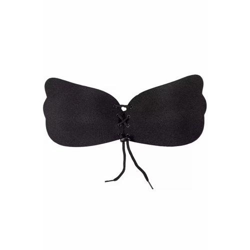 Siyah Yapışkan Kelebek Sütyen-519