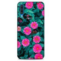 Lopard Samsung Galaxy A30s Uyumlu Kılıf Bahar (39) Liquid Crystal Kılıf Fuşya Çiçekler