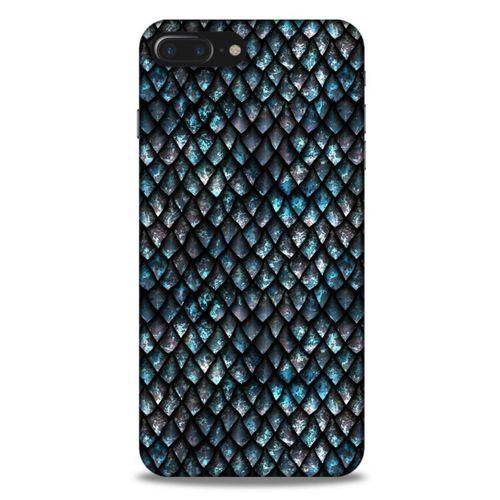 Apple Iphone 8 Plus Kılıf Dragons (10) Full Koruma Kılıfı Ejderha Skin Mavi Beyaz