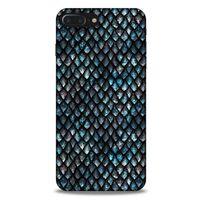 Apple Iphone 8 Plus Kılıf Dragons (10) Full Koruma Kılıfı Ejderha Skin Mavi Beyaz