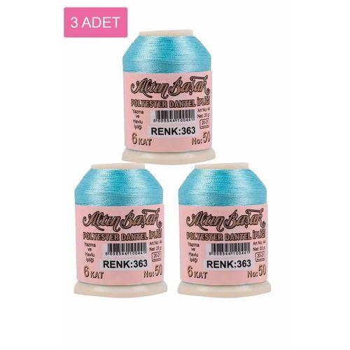 3 Adet Altınbaşak Oya ve Dantel İpi 20 gr - Royaleks - No: 363