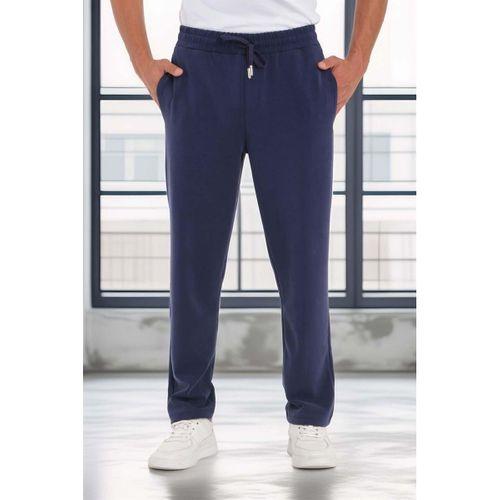 Scuba Modal Kumaş Relaxed Fit Erkek Eşofman Altı Pantolon - Lacivert