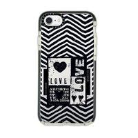 iPhone 7 Casetify Black Love Desenli Anti Shock Premium Silikonlu Siyah Kenar Detaylı Telefon Kılıfı