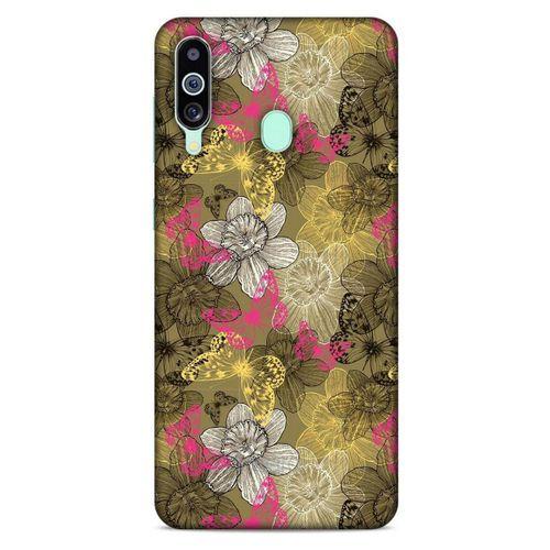 Samsung Galaxy M40 Kılıf Kelebek Etkisi (37) Silicone Cover Beyaz Açık Yeşil