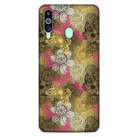Samsung Galaxy M40 Kılıf Kelebek Etkisi (37) Silicone Cover Beyaz Açık Yeşil