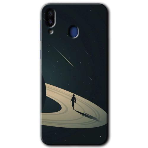 Samsung Galaxy M10 HD Baskılı Kılıf + 9D Tam Ekran Koruyucu - Space Planet