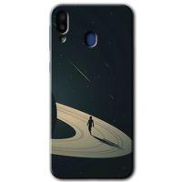 Samsung Galaxy M10 HD Baskılı Kılıf + 9D Tam Ekran Koruyucu - Space Planet