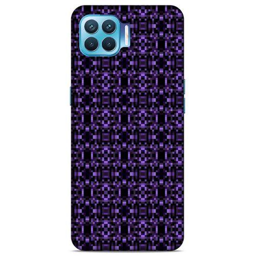 Lopard Oppo Reno 4 Lite Uyumlu Kılıf PiXel (22) Tam Koruma Kılıfı Mor