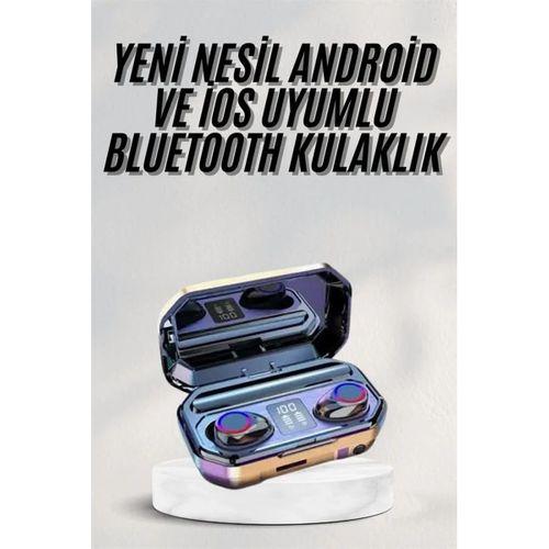 Yeni Nesil Bluetooth Kulaklık Uzun Pil Ömrü El Fenerli Dijital Şarj Göstergeli