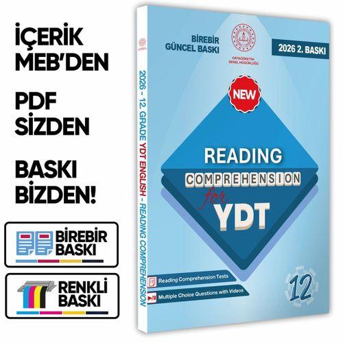 2026 YDT MEBİ İngilizce 12 Sınıf Reading Okuma-Anlama Kitabı Soru Bankası Video Çözümlü BASKI ÜCRETİ