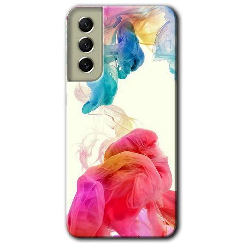 Galaxy S21 FE Kılıf HD Desen Baskılı Arka Kapak - Gökkuşağı Color