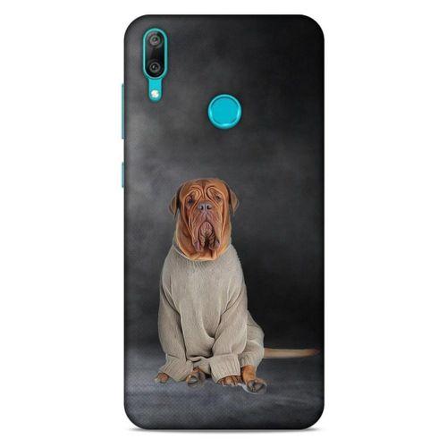 Huawei Y7 Prime 2019 Kılıf Köpek Kıyafetleri (29) Arka Koruma Kılıfı Fransız Mastifi Kazak