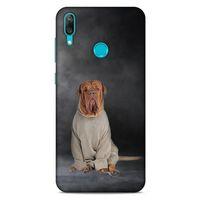Huawei Y7 Prime 2019 Kılıf Köpek Kıyafetleri (29) Arka Koruma Kılıfı Fransız Mastifi Kazak