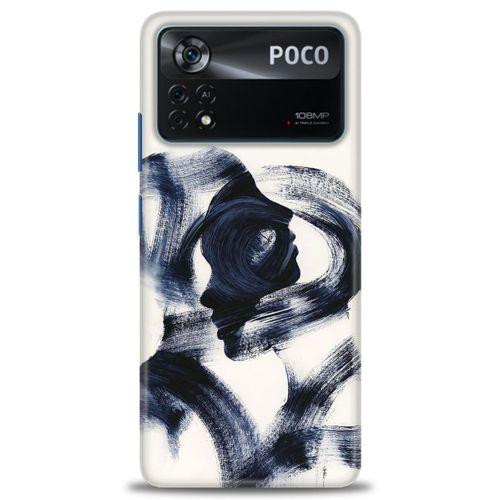 Xiaomi Poco X4 Pro 5G Kılıf HD Baskılı Kılıf - Adam ve Kadın + Tam Ekran Koruyucu