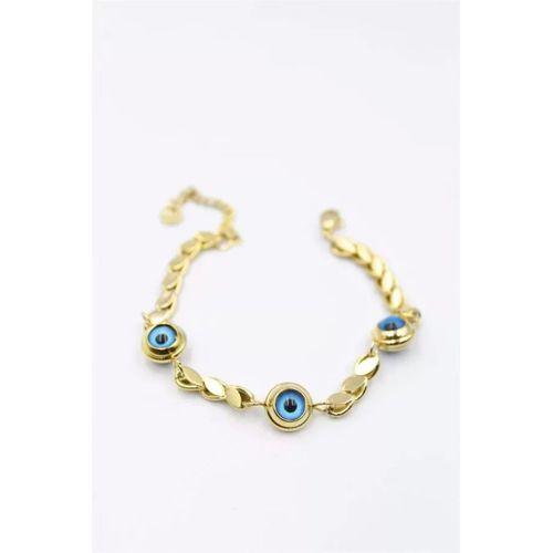 Arpa Zincirli Nazar Bileklik - Altın