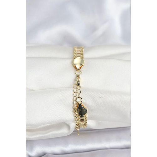 316L Çelik Gold Renk Pullu Zincir Model Kadın Bileklik