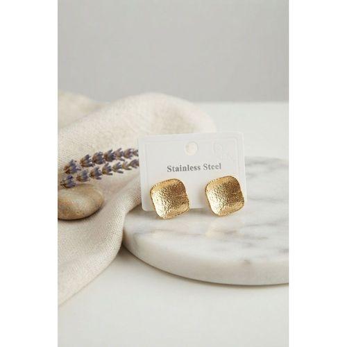 316L Çelik Gold Renk Ters Bombe Model Küpe