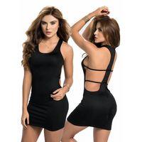 Sırt Dekolteli Mini Elbise