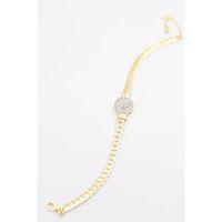 Taşlı Vip Bileklik - Altın