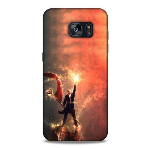 Samsung Galaxy S7 Edge Kılıf Atatürk (44) Tough Armor Kılıf Alev Kırmızı