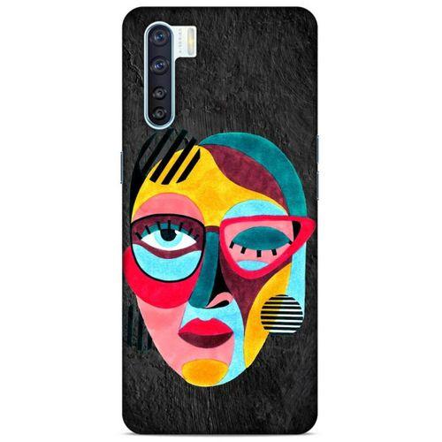 Lopard Oppo A91 Uyumlu Kılıf Sürreal Yüzler ♀ (11) Tam Koruma Baskılı