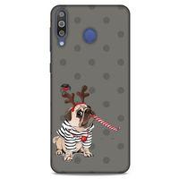 Animax Boynuzlu Pug Samsung Galaxy M30 Kılıf Desenli Silikon