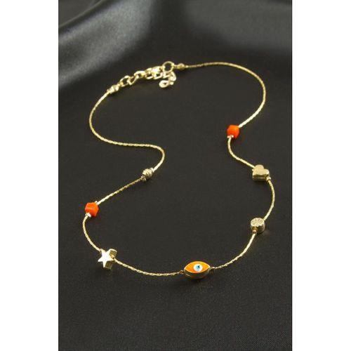 Nazar Mineli Zincir Şans Kolye