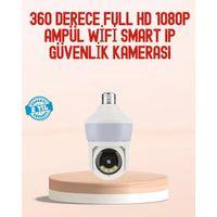 360° Full Hd Wi-fi Akıllı Ampül Kamera Gece Görüşlü