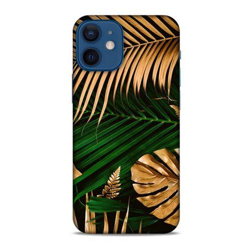 Lopard Apple iPhone 12 Mini Uyumlu Kılıf Bahar (6) Silikon Kılıf Altın Yapraklar